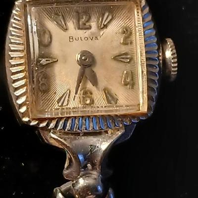 Vintage 10k Gold Rolled Gold Plated Bulova Ladies Watch