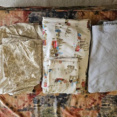 Three Flannel sheet sets mostly complete