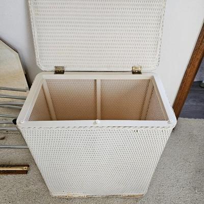 Laundry hamper with Mirror, shoe shelf and closet organizers