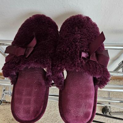 Nightgown with matching slippers - shoe rack and closet organization