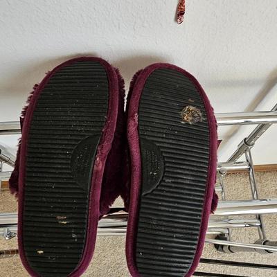 Nightgown with matching slippers - shoe rack and closet organization