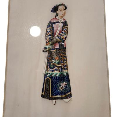 2 Framed 19th Century Chinese Gouaches on Rice Paper