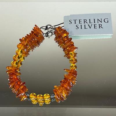 New Amber and Sterling Silver bracelet