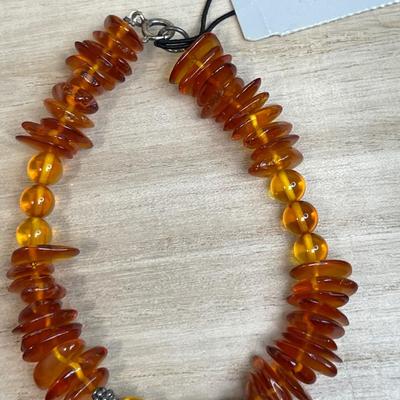 New Amber and Sterling Silver bracelet