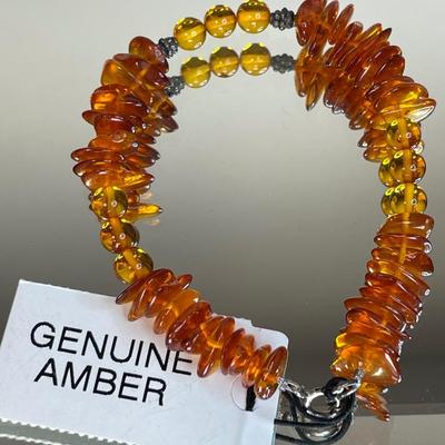 New Amber and Sterling Silver bracelet