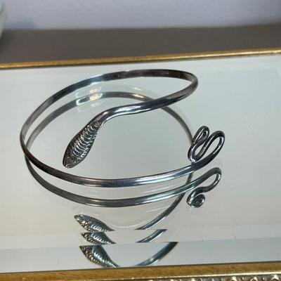 Sterling silver Serpent Snake Arm bracelet