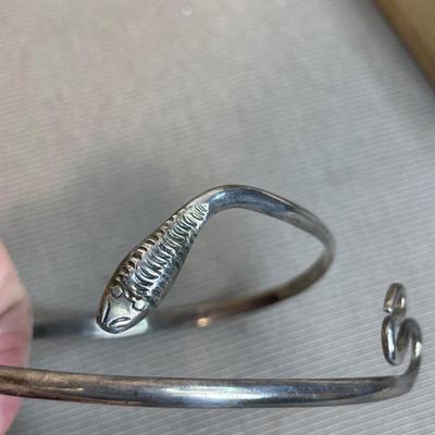Sterling silver Serpent Snake Arm bracelet