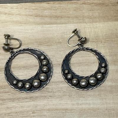 Vintage Mexican sterling earrings