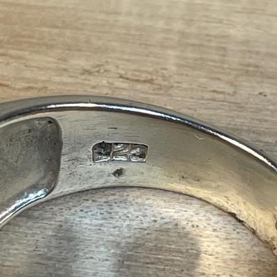 Solid sterling silver dome ring