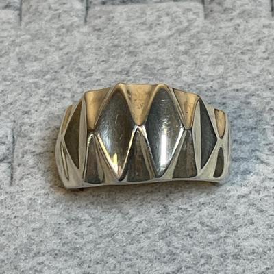 Solid sterling silver dome ring