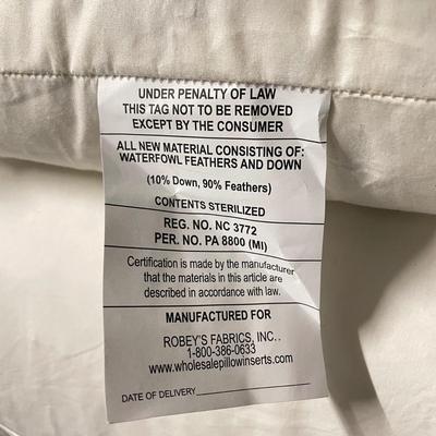 17 Down Pillows with Shams and Pillowcases (1020BL-SS)