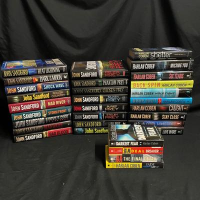 John Sandford & Harlan Coben Hard Cover Novels (1020R-SS)