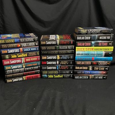 John Sandford & Harlan Coben Hard Cover Novels (1020R-SS)