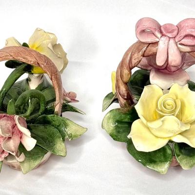 Vintage Capodimonte Flower Lot - 13 Gorgeous Ceramic Flowers - Made in Italy