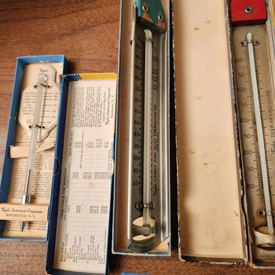 Lot of Cooking Thermometer Taylor Candy Jelly , Meat , Deep Frying, W. Hillyer Ragsdale Candy