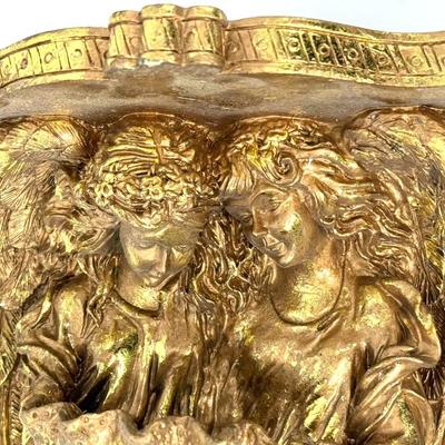 Set of 2 Gilded Angel Shelves