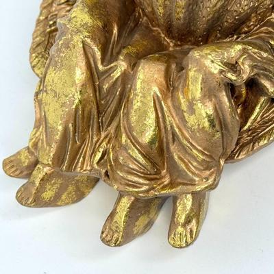 Set of 2 Gilded Angel Shelves