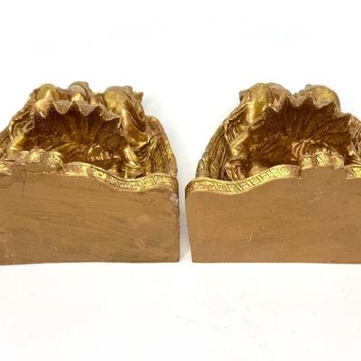 Set of 2 Gilded Angel Shelves