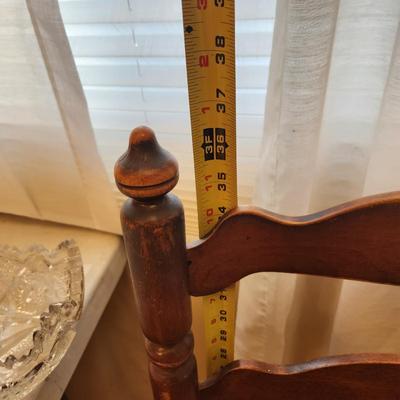 Vintage Ladder Back Chair w Rush Seat