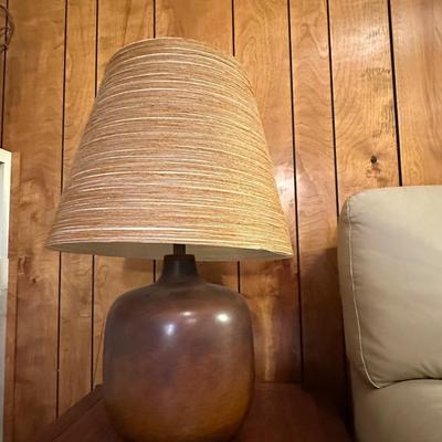 Vintage Lotte and Gunnar Bostlund Table Lamp With Original Shade