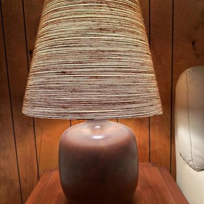 Vintage Lotte and Gunnar Bostlund Table Lamp With Original Shade
