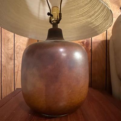 Vintage Lotte and Gunnar Bostlund Table Lamp With Original Shade
