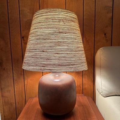Vintage Lotte and Gunnar Bostlund Table Lamp With Original Shade