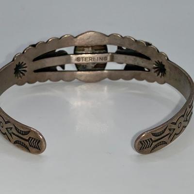 Vintage Native American Sterling Silver and Turquoise Bracelet
