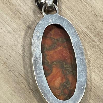 Chunky Sterling and Jasper? Pendant