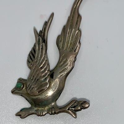 Vintage Mexican Silver and Turquoise Bird Pin/Brooch