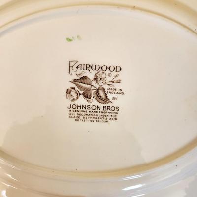 Johnson Brothers Fairwood China Serving Plate Bowl Cover dish and Cups Made in England