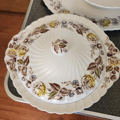 Johnson Brothers Fairwood China Serving Plate Bowl Cover dish and Cups Made in England