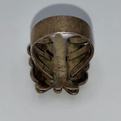 Vintage Native American Pawn Silver and Turquoise Ring