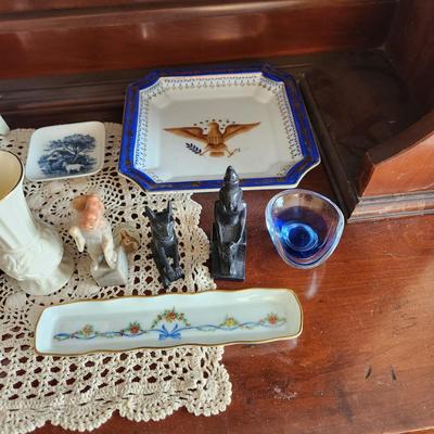 Collectable Lot Lenox, Nippon, Limoges, Figurines , Vases, Cloisonne Brass Box & more