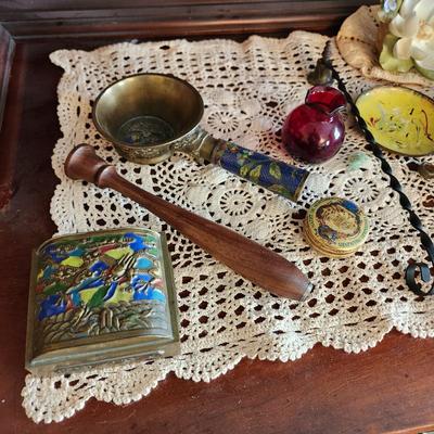 Collectable Lot Lenox, Nippon, Limoges, Figurines , Vases, Cloisonne Brass Box & more