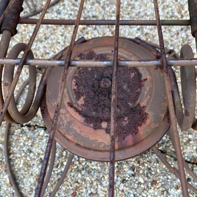 Vintage MCM Wrought Iron Swivel Rockers