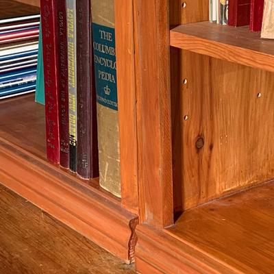 PAIR - Sturdy Thick Wood Bookcases - Adjustable Shelves