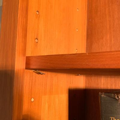 PAIR - Sturdy Thick Wood Bookcases - Adjustable Shelves