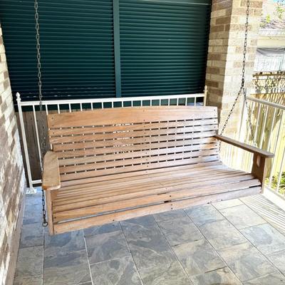 Wooden Porch Swing