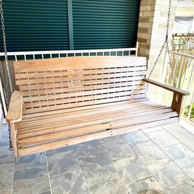 Wooden Porch Swing