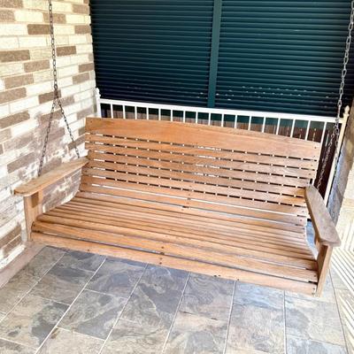 Wooden Porch Swing