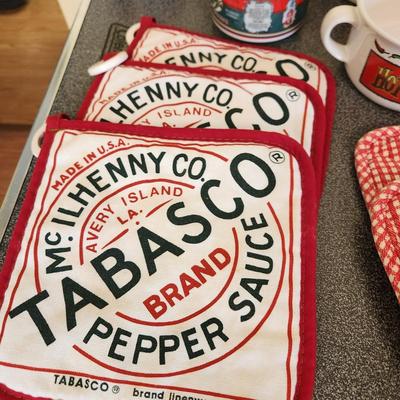 Tabasco Sauce Collection , Cups , Bowls, Glass Pitcher , Pot Holders and more