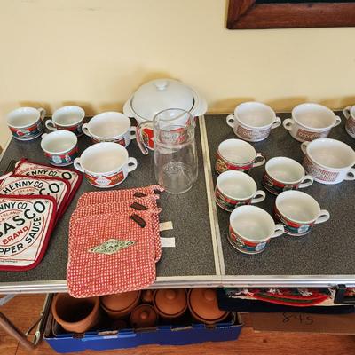 Tabasco Sauce Collection , Cups , Bowls, Glass Pitcher , Pot Holders and more