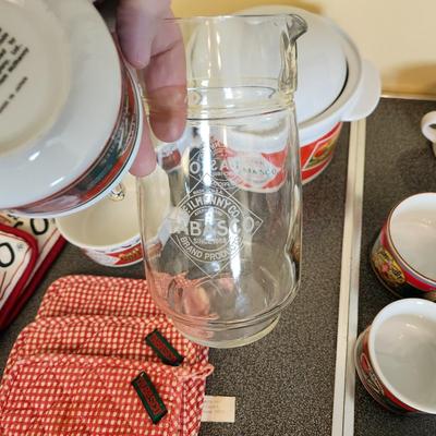 Tabasco Sauce Collection , Cups , Bowls, Glass Pitcher , Pot Holders and more