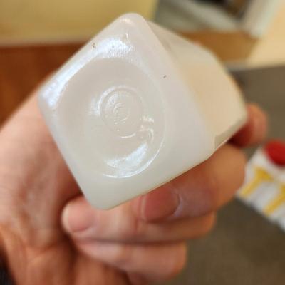 Vintage Milk Glass Spice Jars Containers