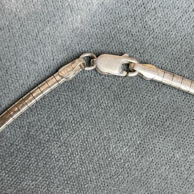 Sterling silver omega necklace
