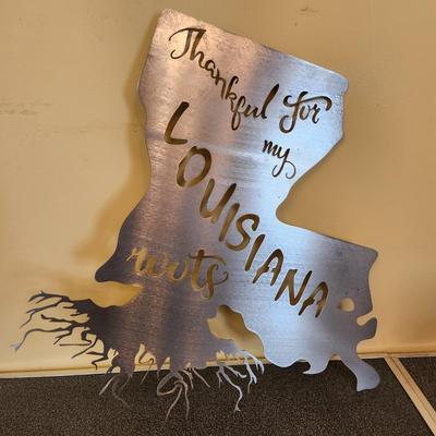 Thankful for my Louisiana Roots Metal Art Laser Cut Wall Art 17"x17"