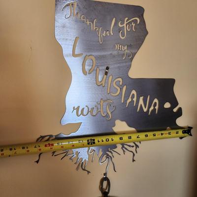 Thankful for my Louisiana Roots Metal Art Laser Cut Wall Art 17"x17"