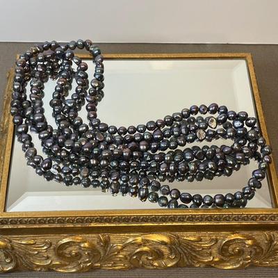 Opera length pearl necklace