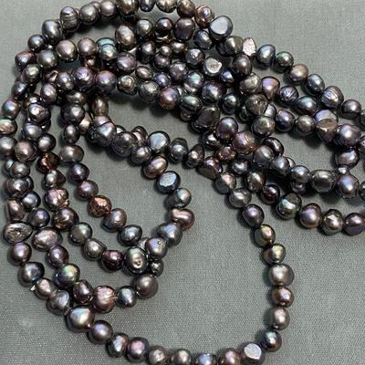 Opera length pearl necklace